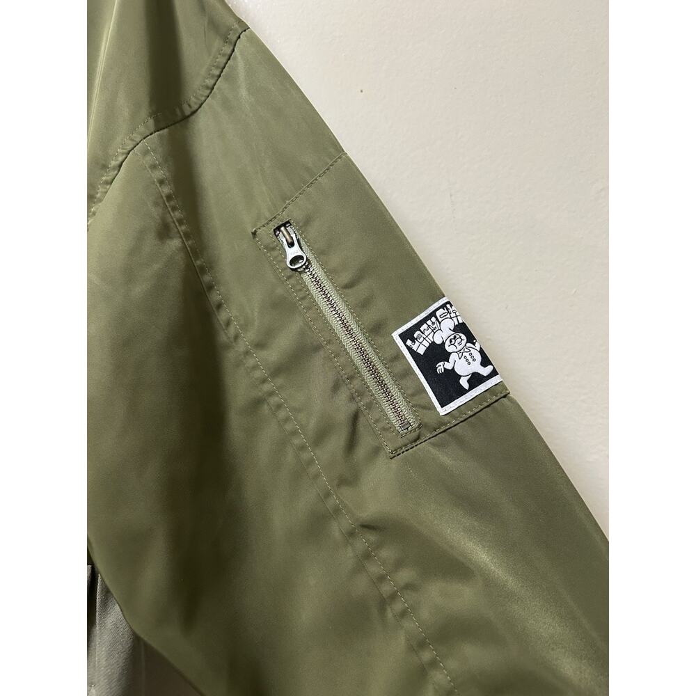 Lazy Oaf Women's Green Pilots Bomber Midi Dress - Size Large - Picture 5 of 9